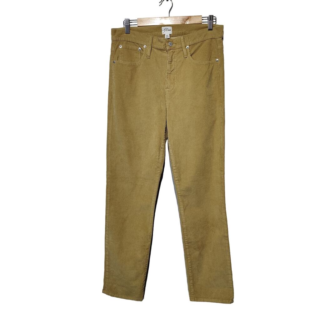 J. Crew Women's Sz 30 Tall Vintage Slim Straight Corduroy Pants Camel Tan